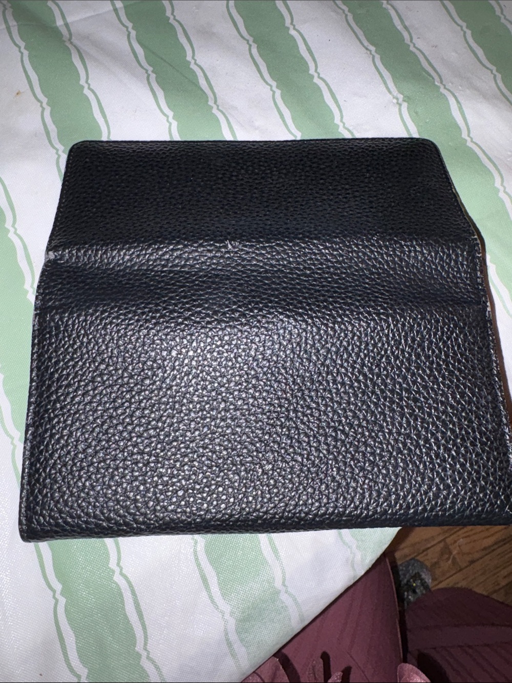 Classic Dior Black Textured Leather Wallet with Gold 'D' Hardware - Picture 5 of 5